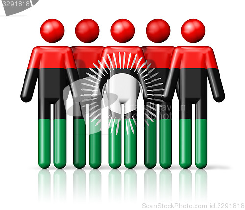 Image of Flag of Malawi on stick figure
