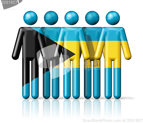 Image of Flag of Bahamas on stick figure