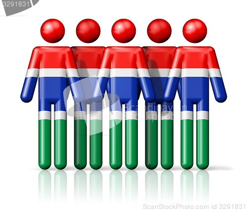 Image of Flag of Gambia on stick figure