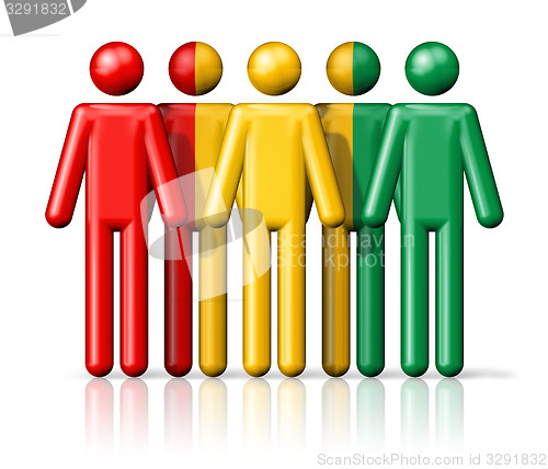 Image of Flag of Guinea on stick figure