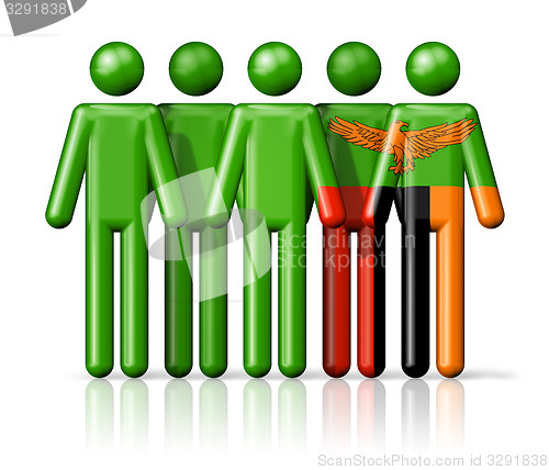 Image of Flag of Zambia on stick figure