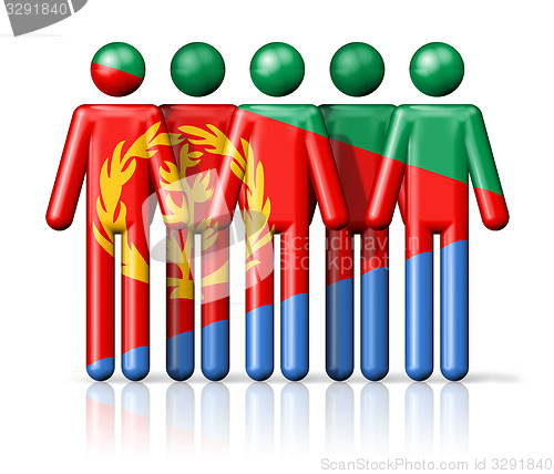 Image of Flag of Eritrea on stick figure