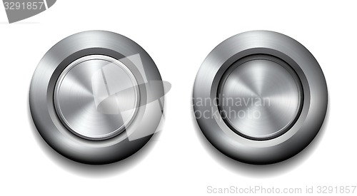 Image of Realistic metal button
