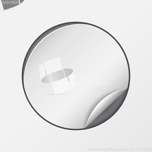 Image of Blank, white round promotional sticker