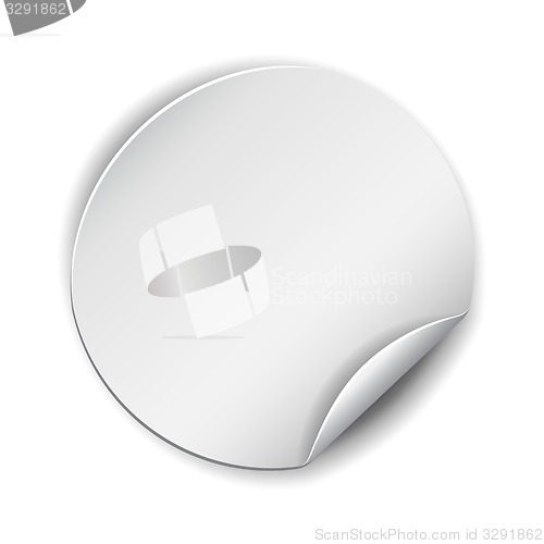 Image of Blank, white round promotional sticker