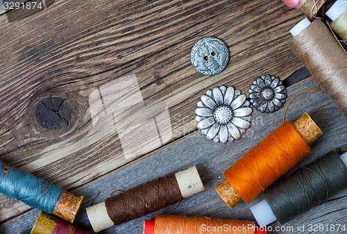 Image of vintage buttons and threed