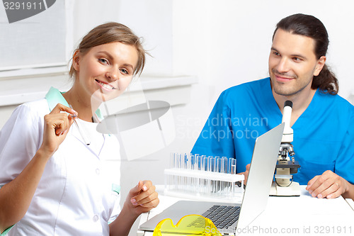 Image of team of scientific research laboratory