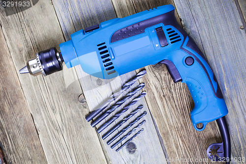 Image of blue electric drill