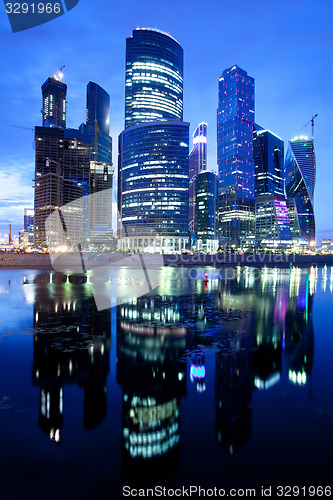 Image of evening city landscape