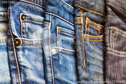 Image of jeans on display