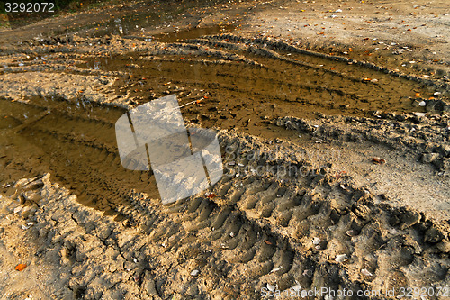 Image of Dirty broken rural road 