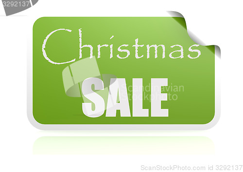 Image of Christmas sale green sticker