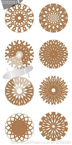 Image of Vector set of round ornaments