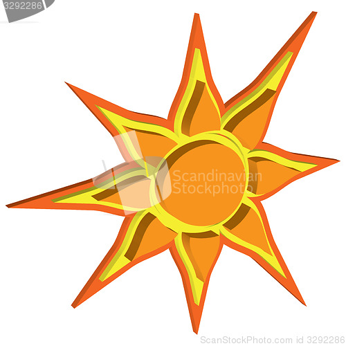 Image of Vector sun with a volumetric effect