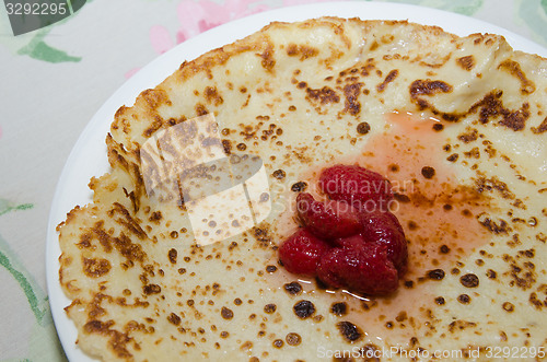 Image of Pancake with strawberries