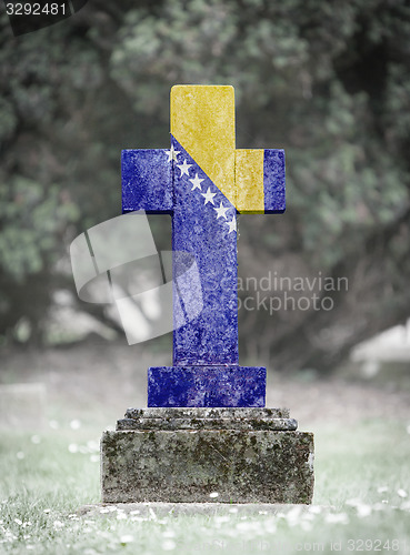 Image of Gravestone in the cemetery - Bosnia