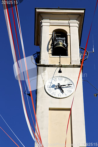 Image of in caiello  old abstract   wall  and church  bell sunny day 
