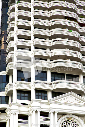 Image of  bangkok terrace     in office district    abstract  the modern 