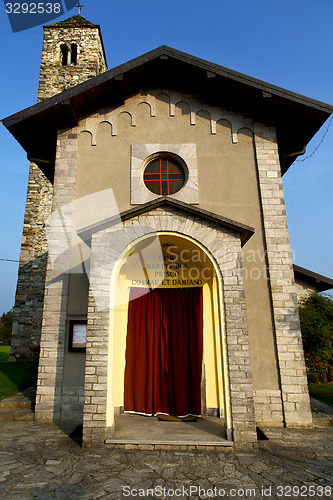 Image of barzola in  the old    tower sidewalk italy  lombardy  