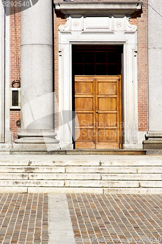 Image of  italy  lombardy     in  the somma lombardo old   church    step