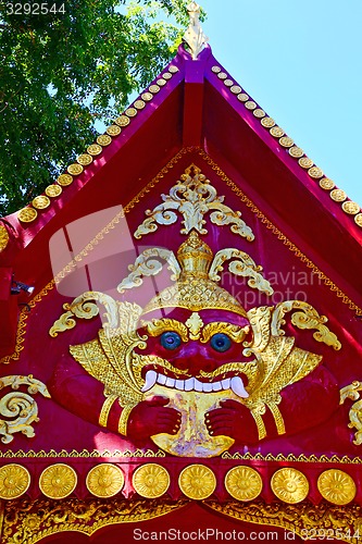 Image of kho samui bangkok in thailand incision of   buddha gold  temple