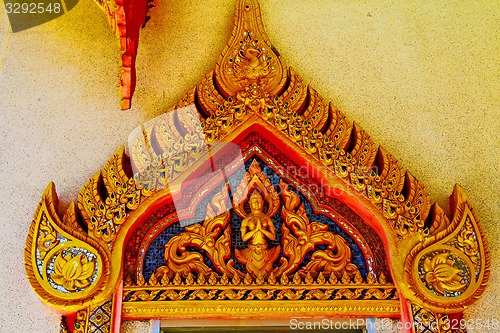 Image of kho samui bangkok in thailand incision of the buddha gold   