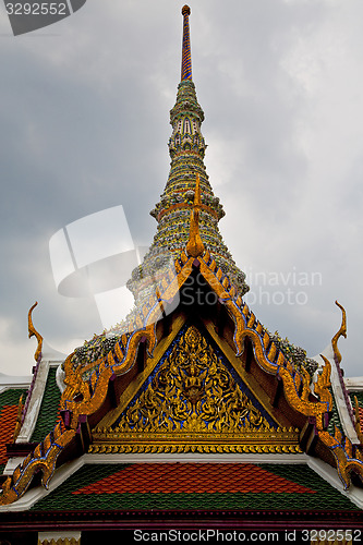 Image of  thailand  in    temple   and  colors religion  mosaic