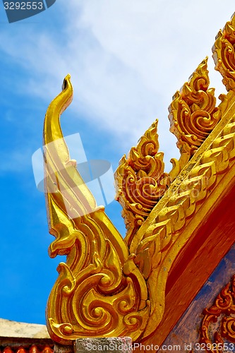 Image of   samui bangkok in thailand incision of the buddha gold  temple