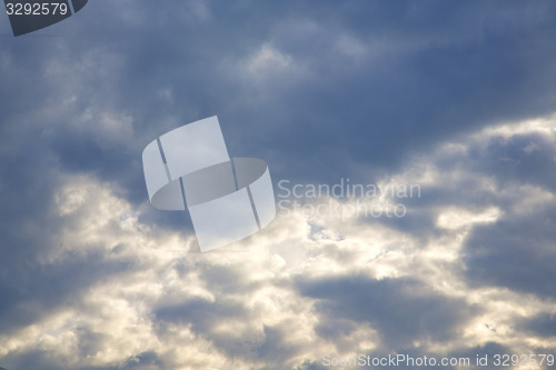 Image of in  arsizio   italy    ckoudy sky and sun beam