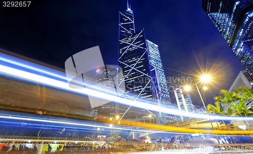 Image of hong kong traffic night