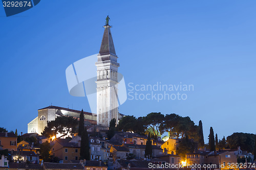 Image of Bell tower of Saint Euphemia at sunset