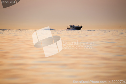 Image of Boat sailing in sea
