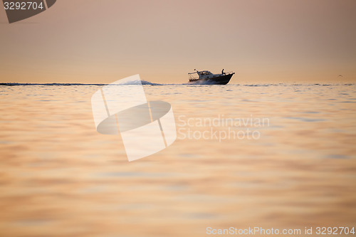 Image of Boat sailing in sea