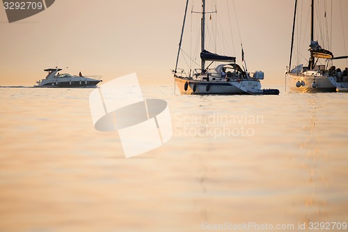 Image of Boats sanchored in Adriatic sea