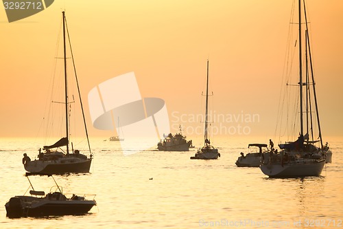 Image of Boats at sunset