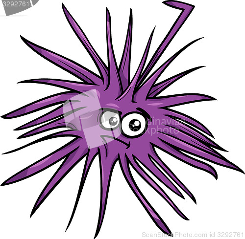 Image of sea urchin cartoon illustration