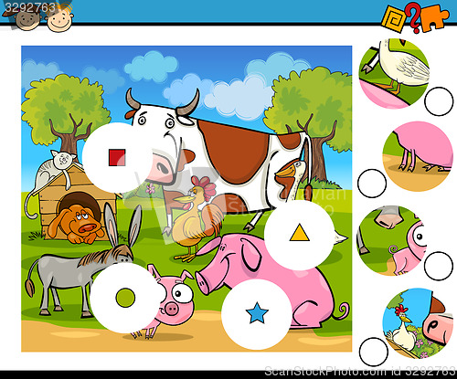 Image of match pieces game cartoon