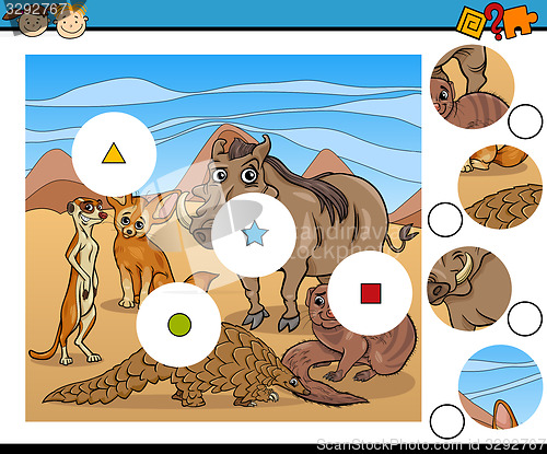 Image of match pieces game cartoon