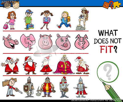 Image of what does not fit game cartoon