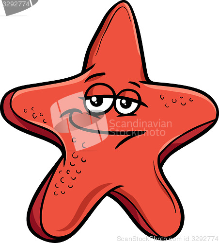 Image of sea starfish cartoon illustration