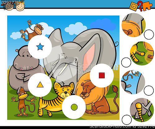 Image of match pieces game cartoon