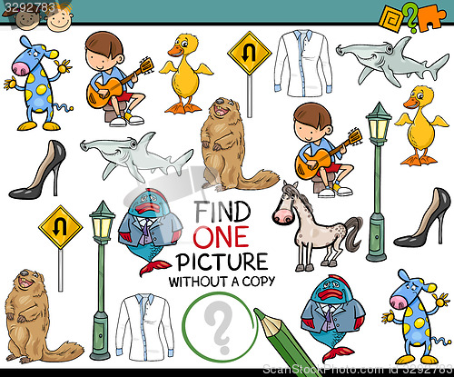 Image of find single picture game cartoon