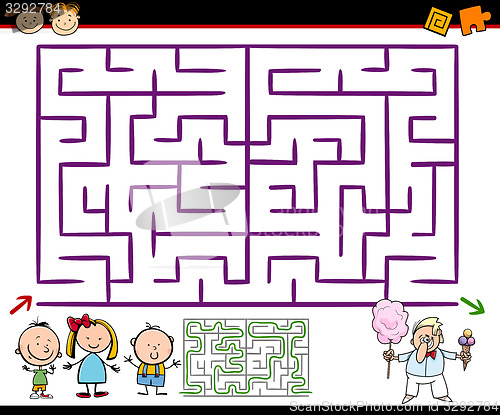 Image of cartoon maze or labyrinth game