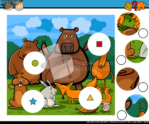 Image of match pieces game cartoon