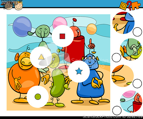 Image of match pieces game cartoon