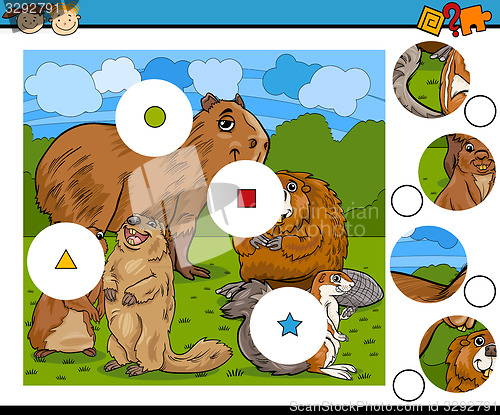 Image of match pieces game cartoon