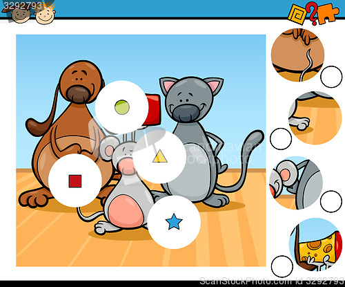 Image of match pieces game cartoon