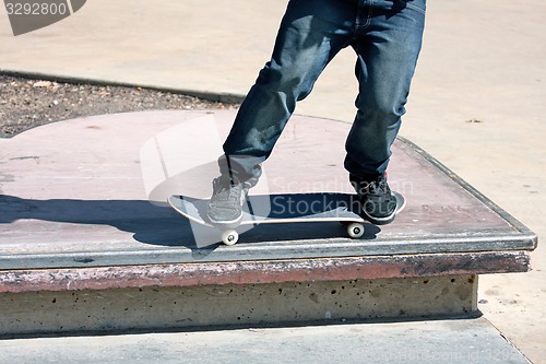 Image of Skateboarders Feet Close Up