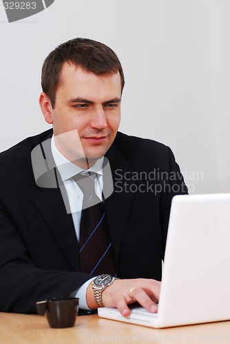 Image of Businessman working on a lap-top