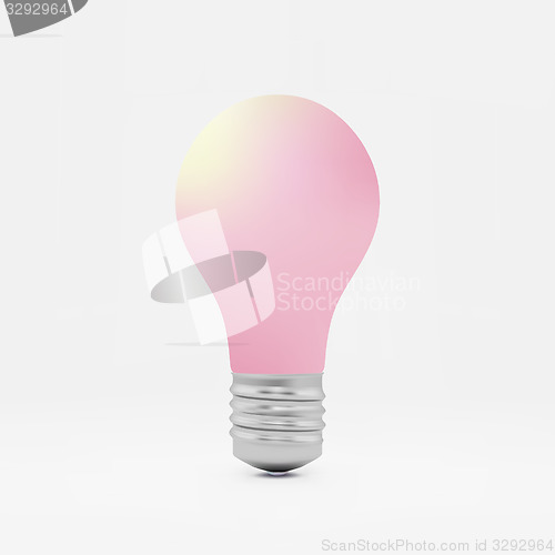 Image of Lightbulb idea symbol. 3d vector illustration. 